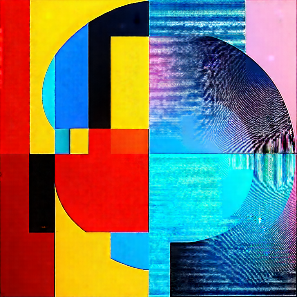 Abstract Professional Photography: Geometric abstract with high-contrast color palette