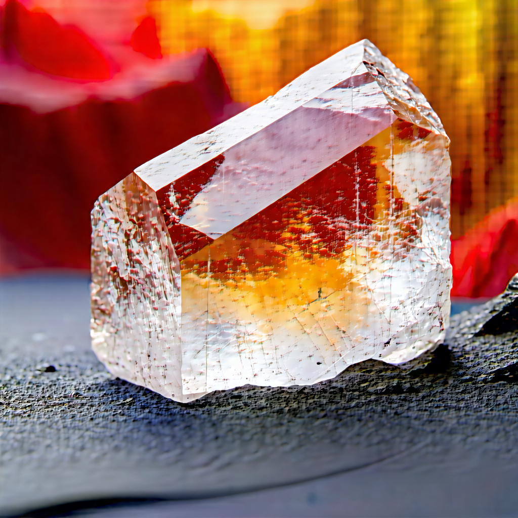 Nature Macro Photography: Glacier In Autumn Colors With Large, Clear