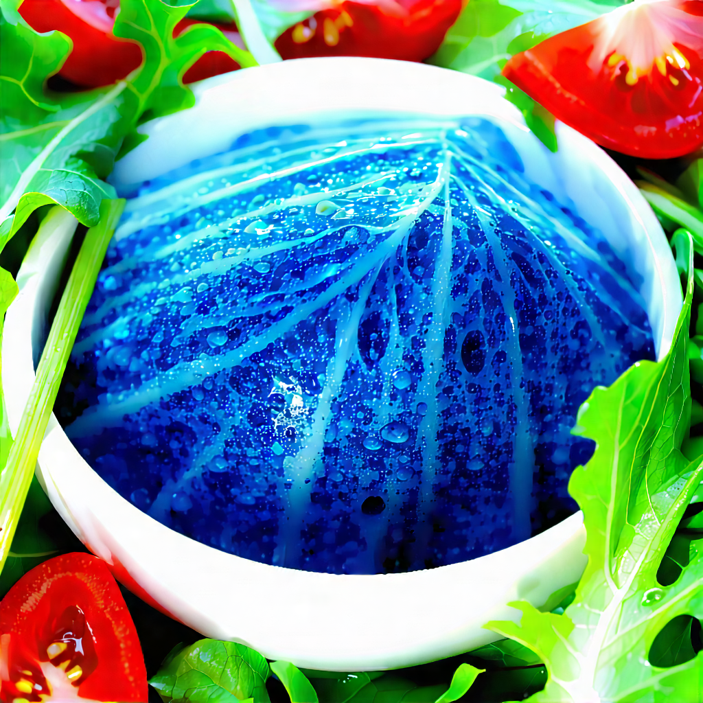 Lifestyle Octane Render: Fresh Salad Prepared With Fresh Ingredients With Bowl Filled