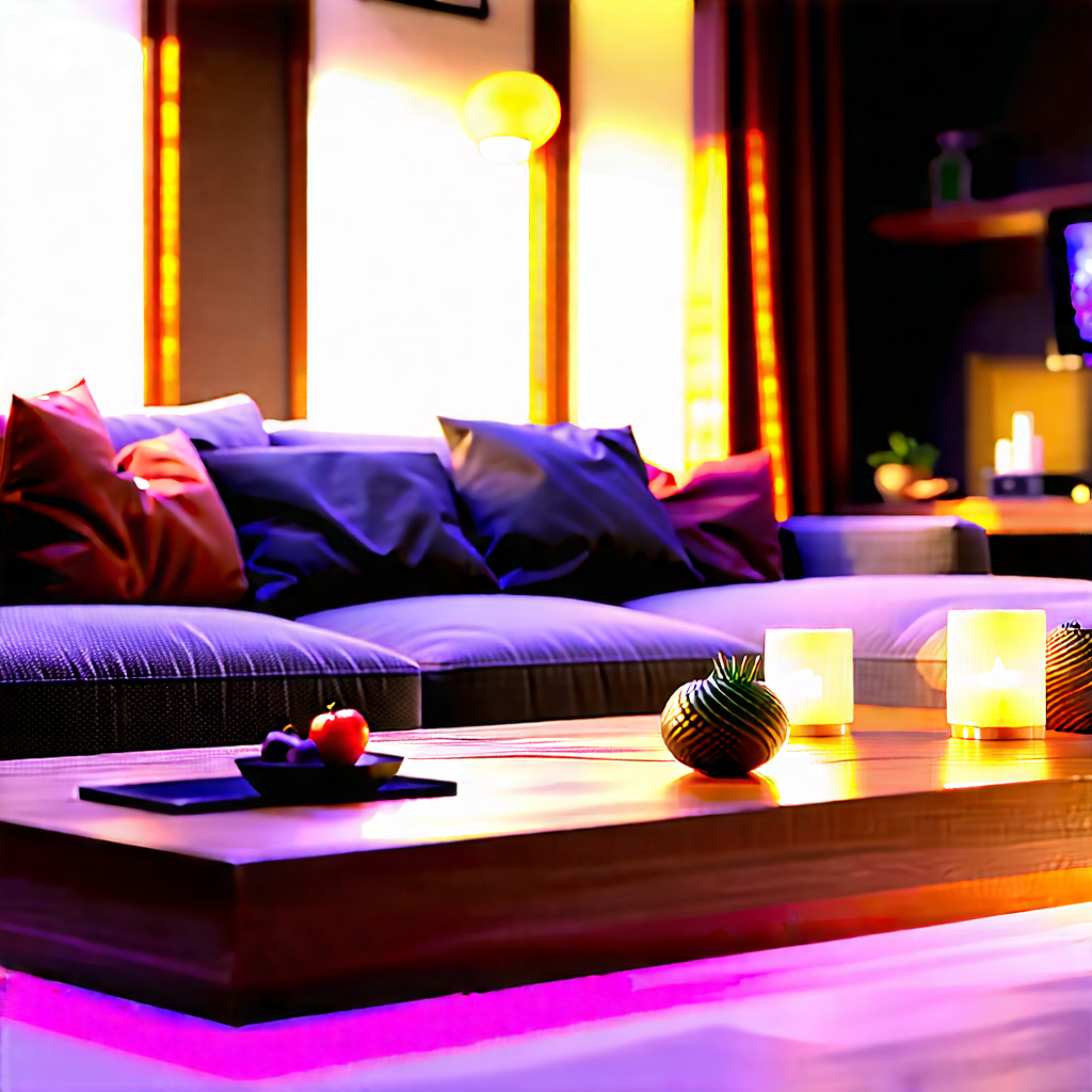 Lifestyle Product Photography: Cozy Living Room With Warm Lighting With Cozy Living