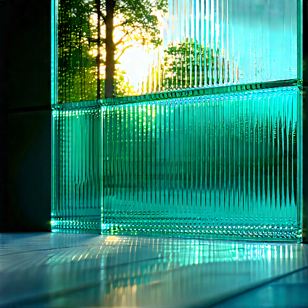 Abstract Hdr Photography: Glass Installation With Texture With Large Glass