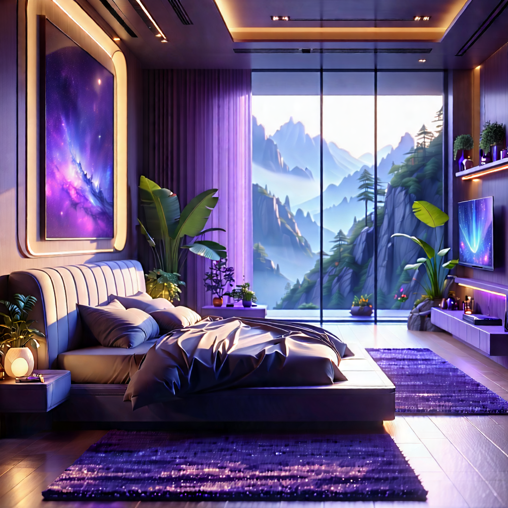 Lifestyle Blender Artwork: Bedroom Sanctuary With Organized Space With Image, There