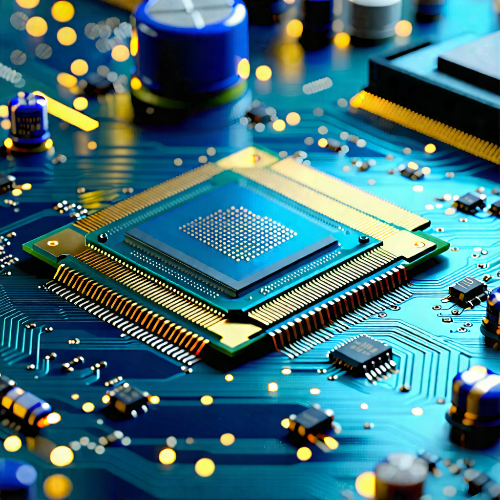 Tech Blender Artwork: Close-up of electronic circuit