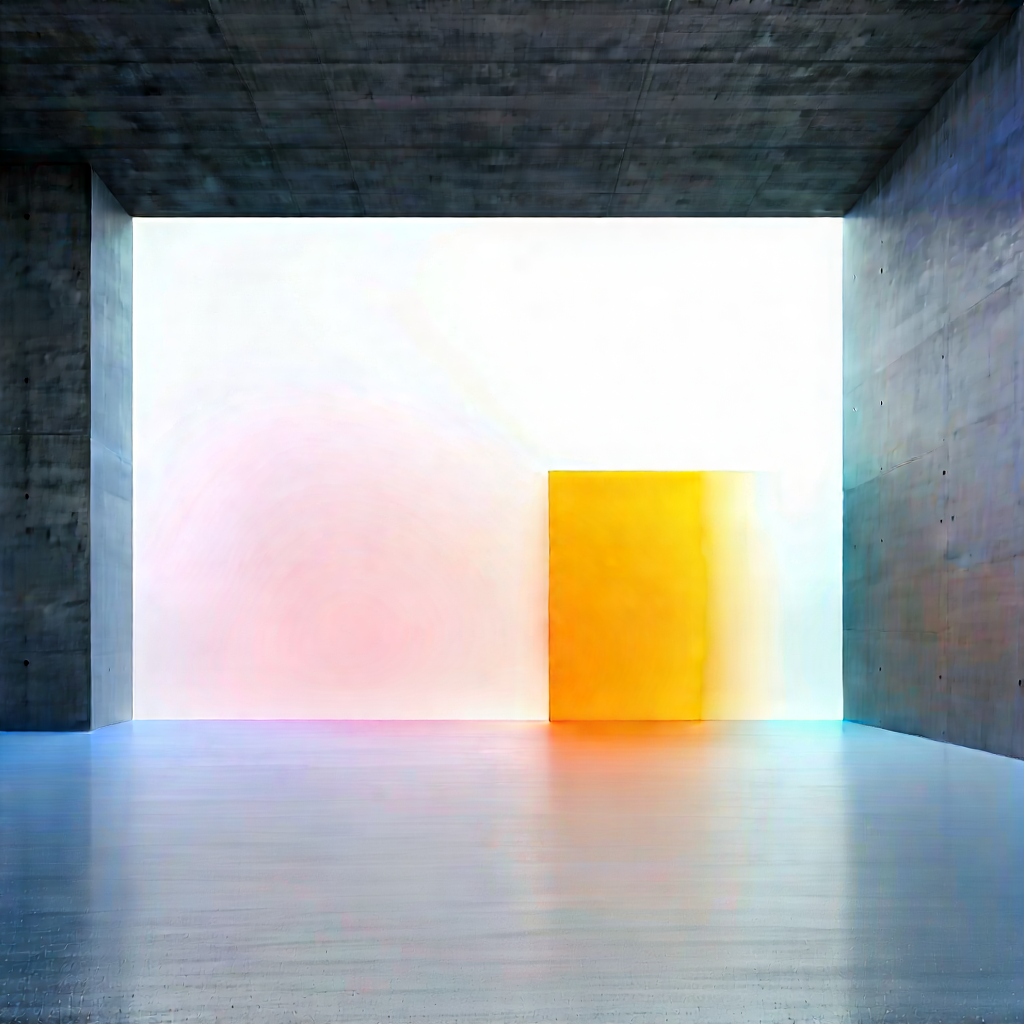 Abstract Long Exposure Photography: Minimalist Study With Color Block With Large, Open