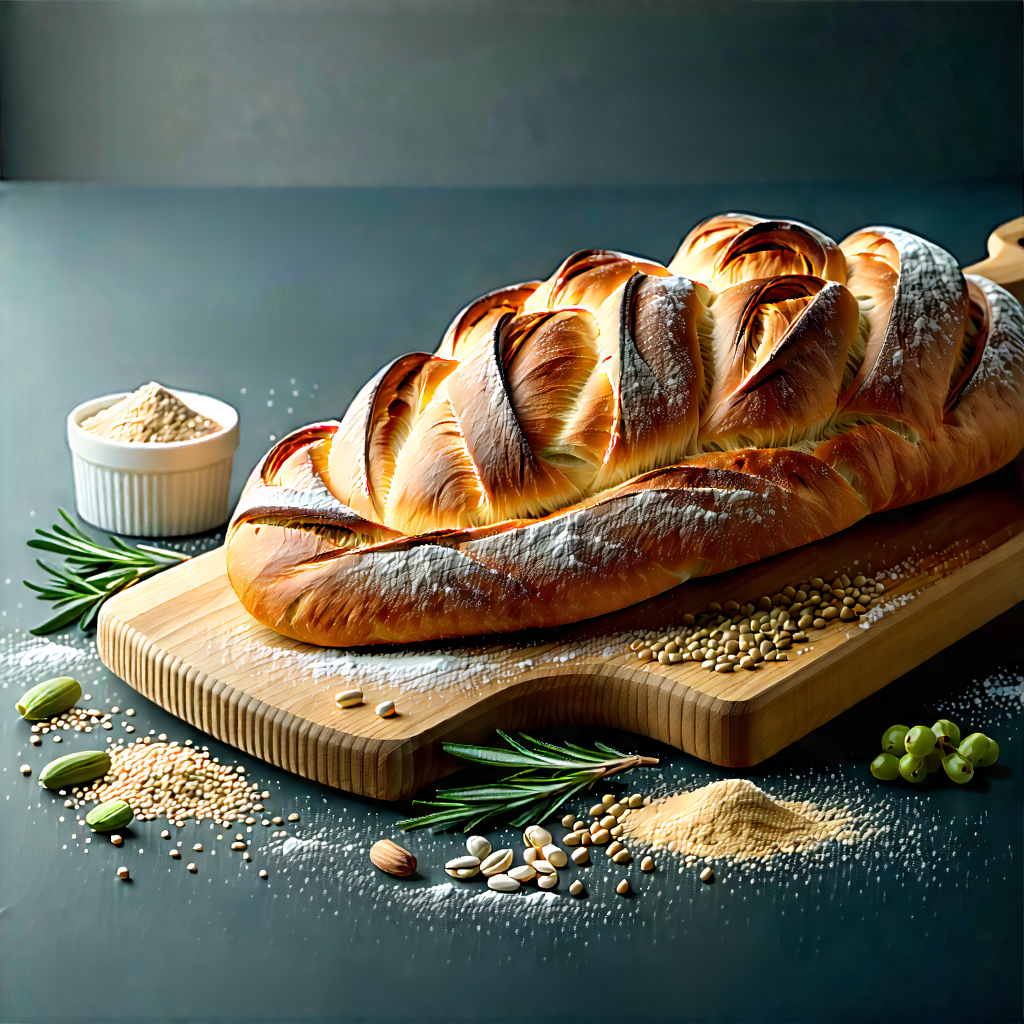 Lifestyle Blender Artwork: Artisanal Bread Prepared With Organic Components With Large Loaf