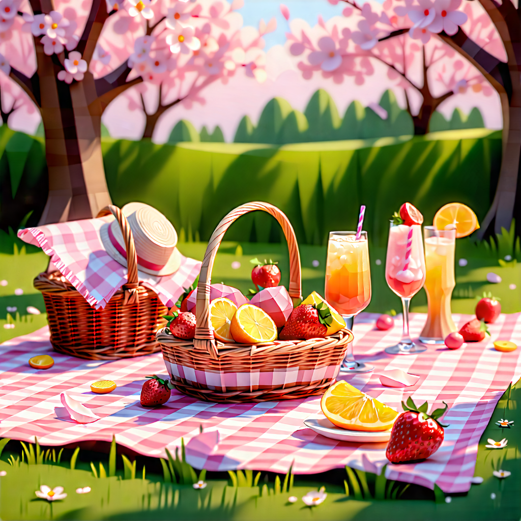 Lifestyle Low Poly: Summer Picnic During Spring With Image, There