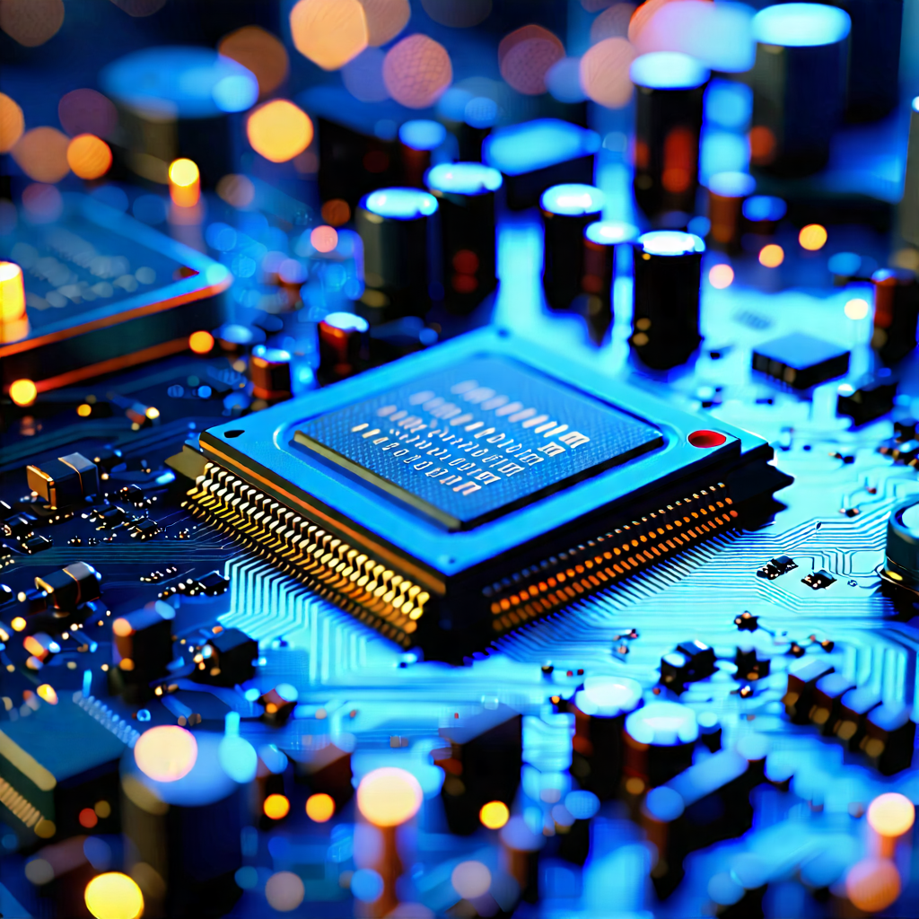 Tech Unreal Engine: Close-up Of Electronic Circuit With Close-up Computer
