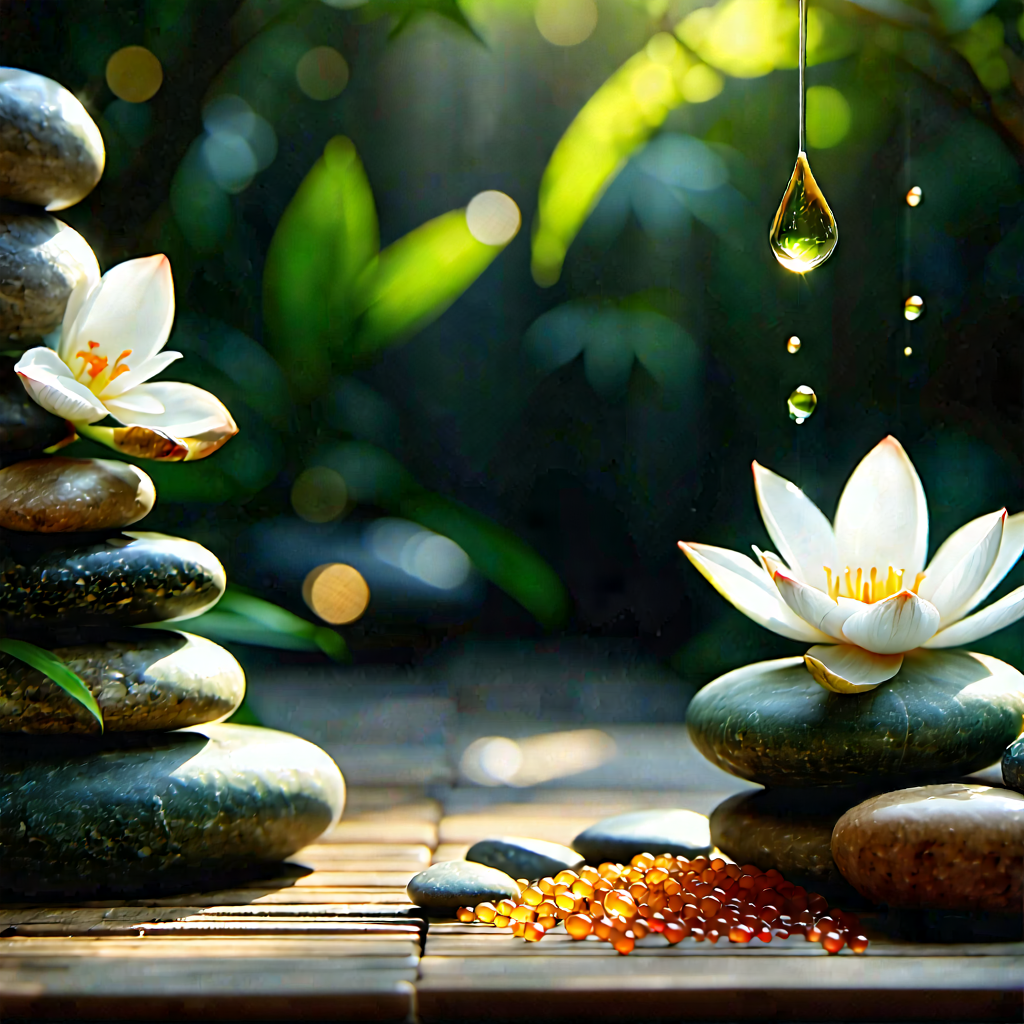 Lifestyle Lithograph: Wellness Scene With Aromatherapy With Image, There