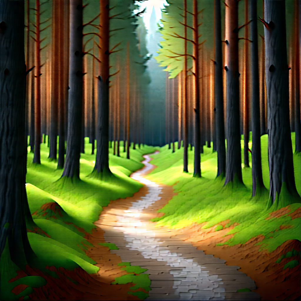 Nature Professional Photography: Path Through Pine Forest With Forest Path