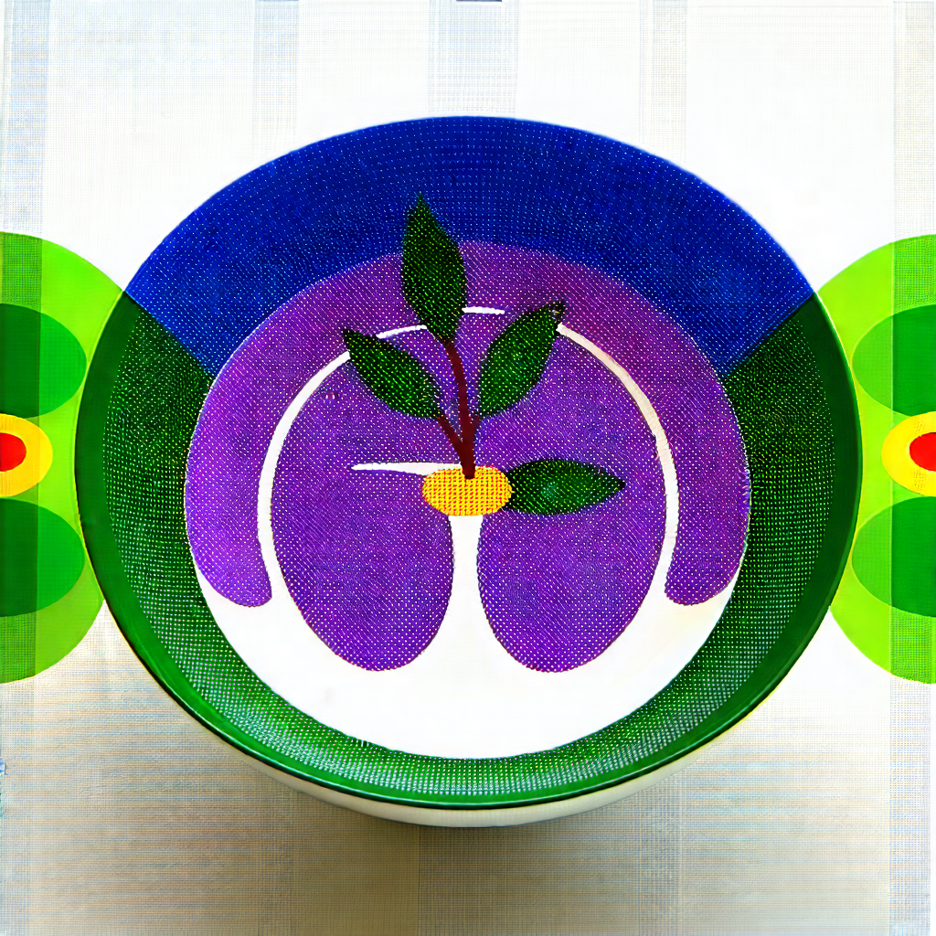 Lifestyle Abstract Design: Fresh Salad Prepared With Seasonal Produce With Purple Bowl
