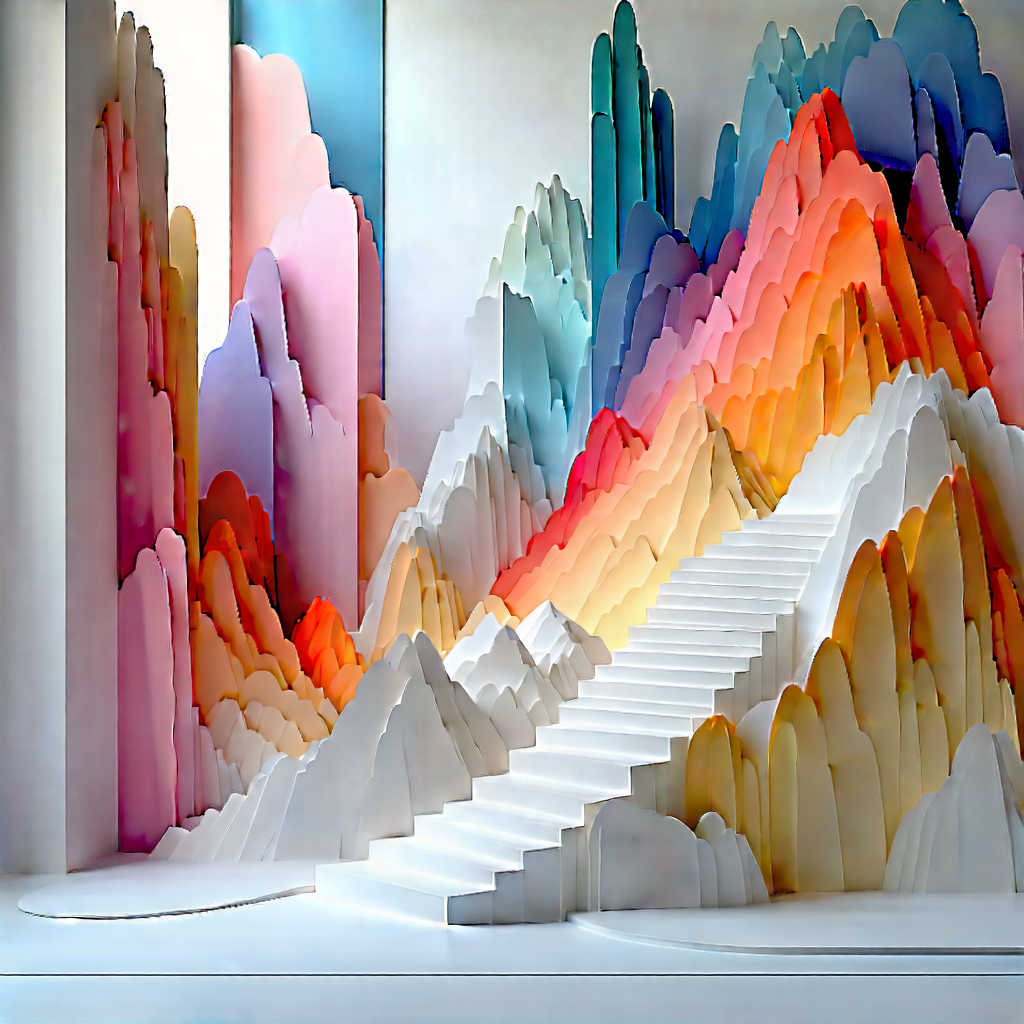 Abstract Advertising Photography: Paper installation with transparency
