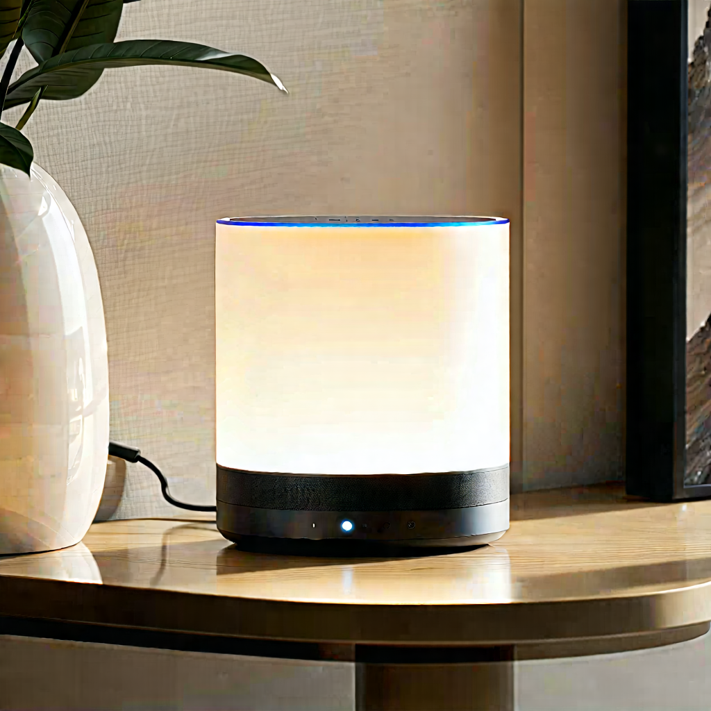 Tech Stock Photography: Smart home device with glowing screen