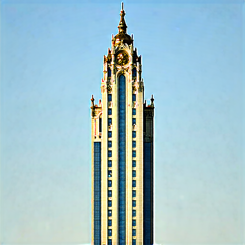 Urban Stock Photography: Skyscraper With Ornate Details With Tall Building