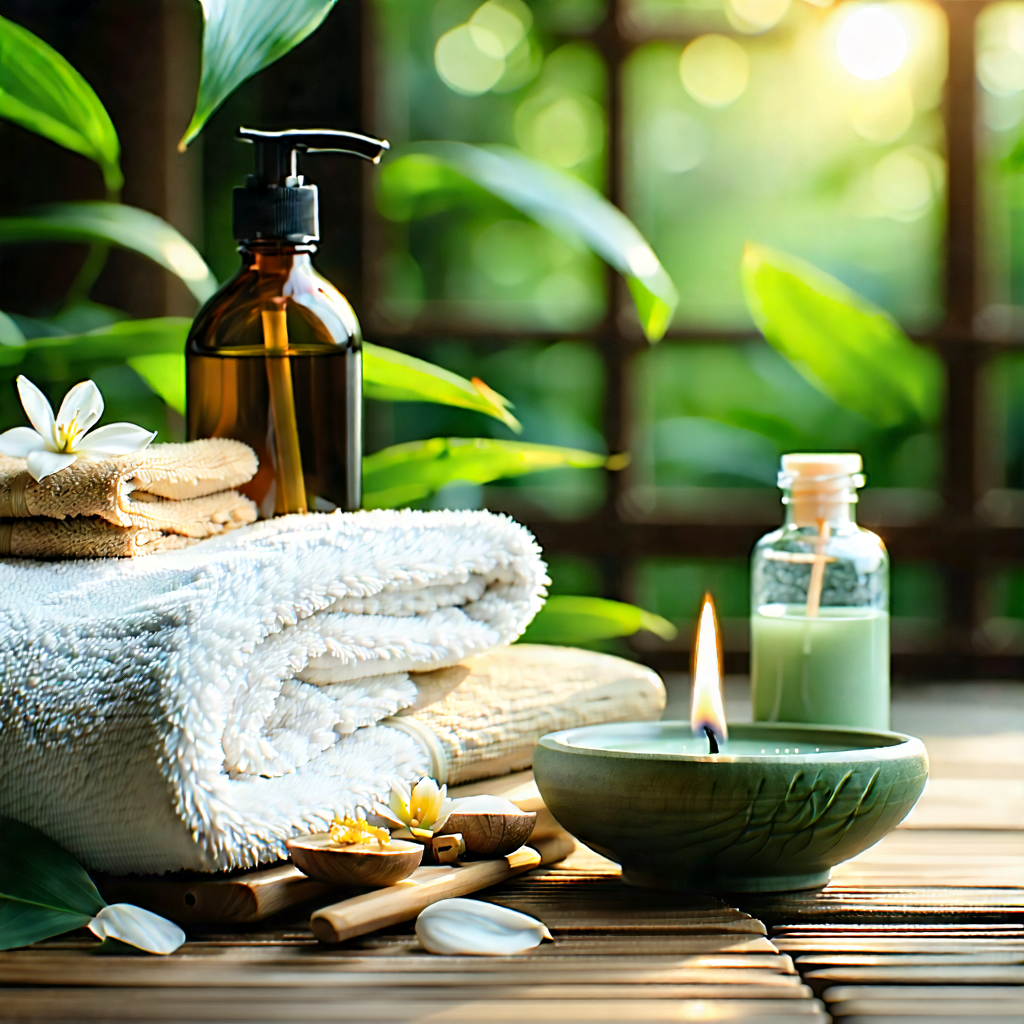 Lifestyle Commercial Photography: Wellness Scene With Aromatherapy With Image, There