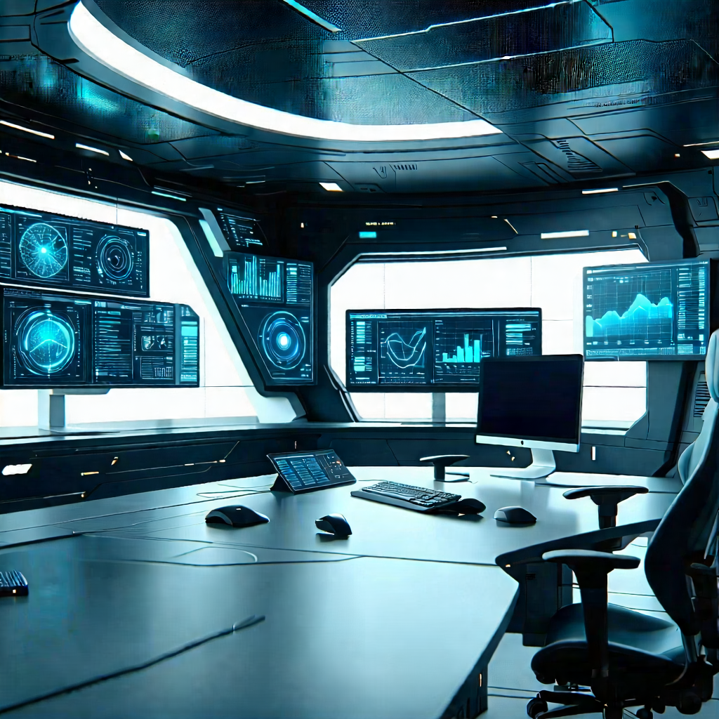 Tech 3d Render: (futuristic:1.34) Digital Workspace With Image, There