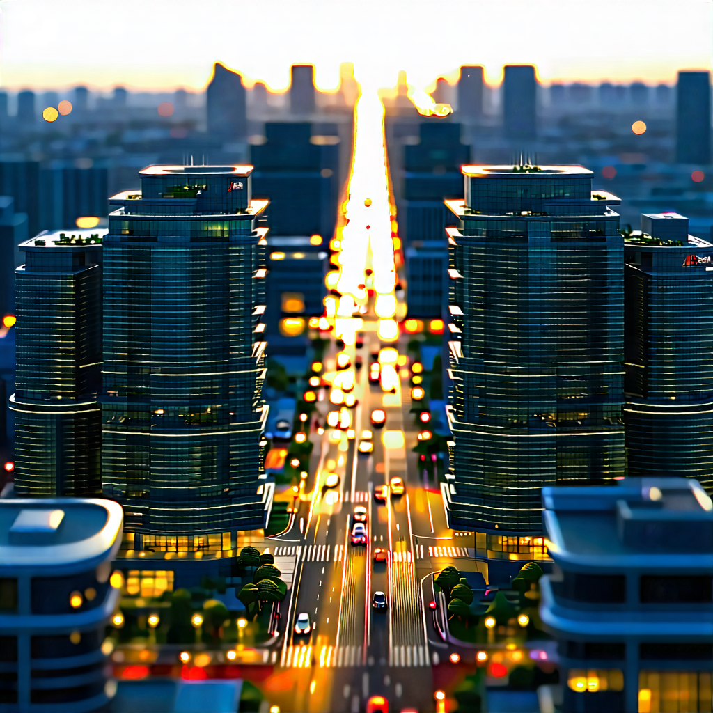 Urban Drone Photography: Aerial View Of City Blocks With Image, Busy