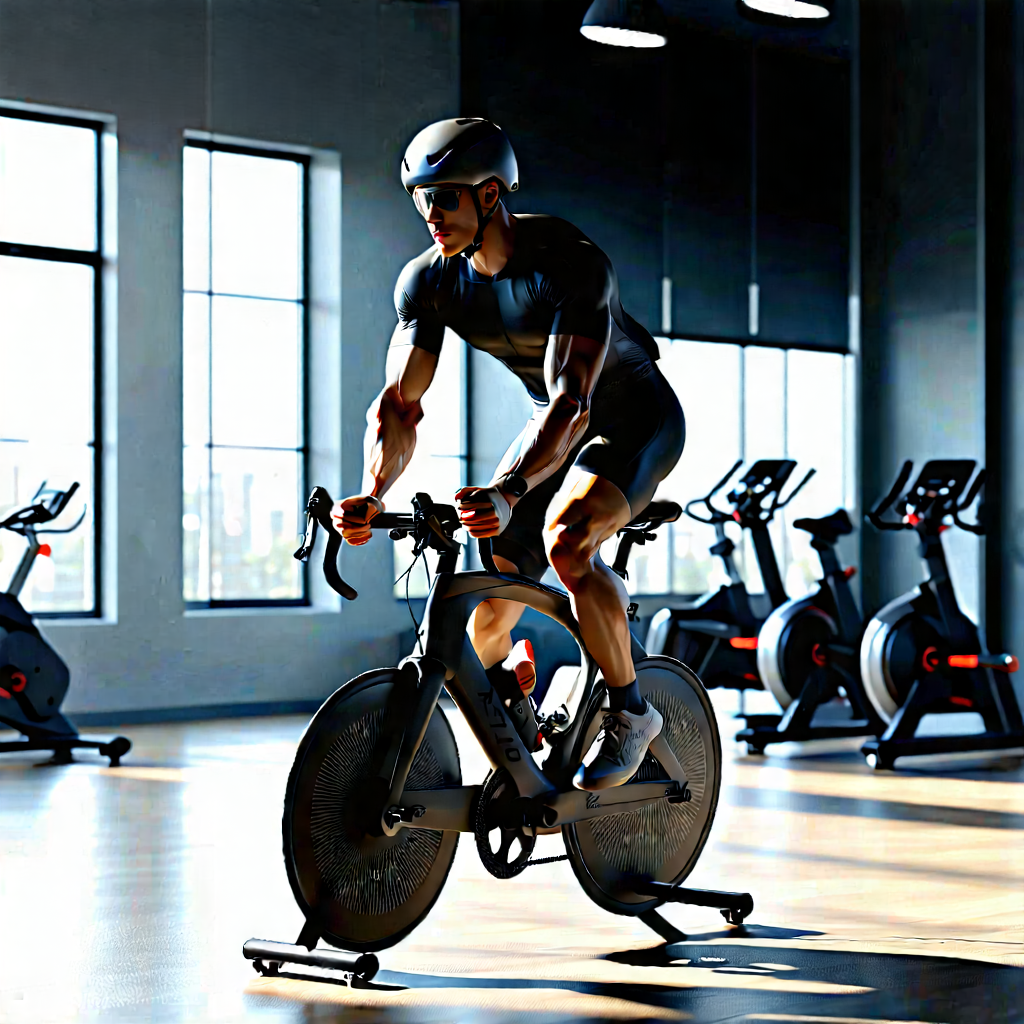 Lifestyle Blender Artwork: Cycling in fitness studio