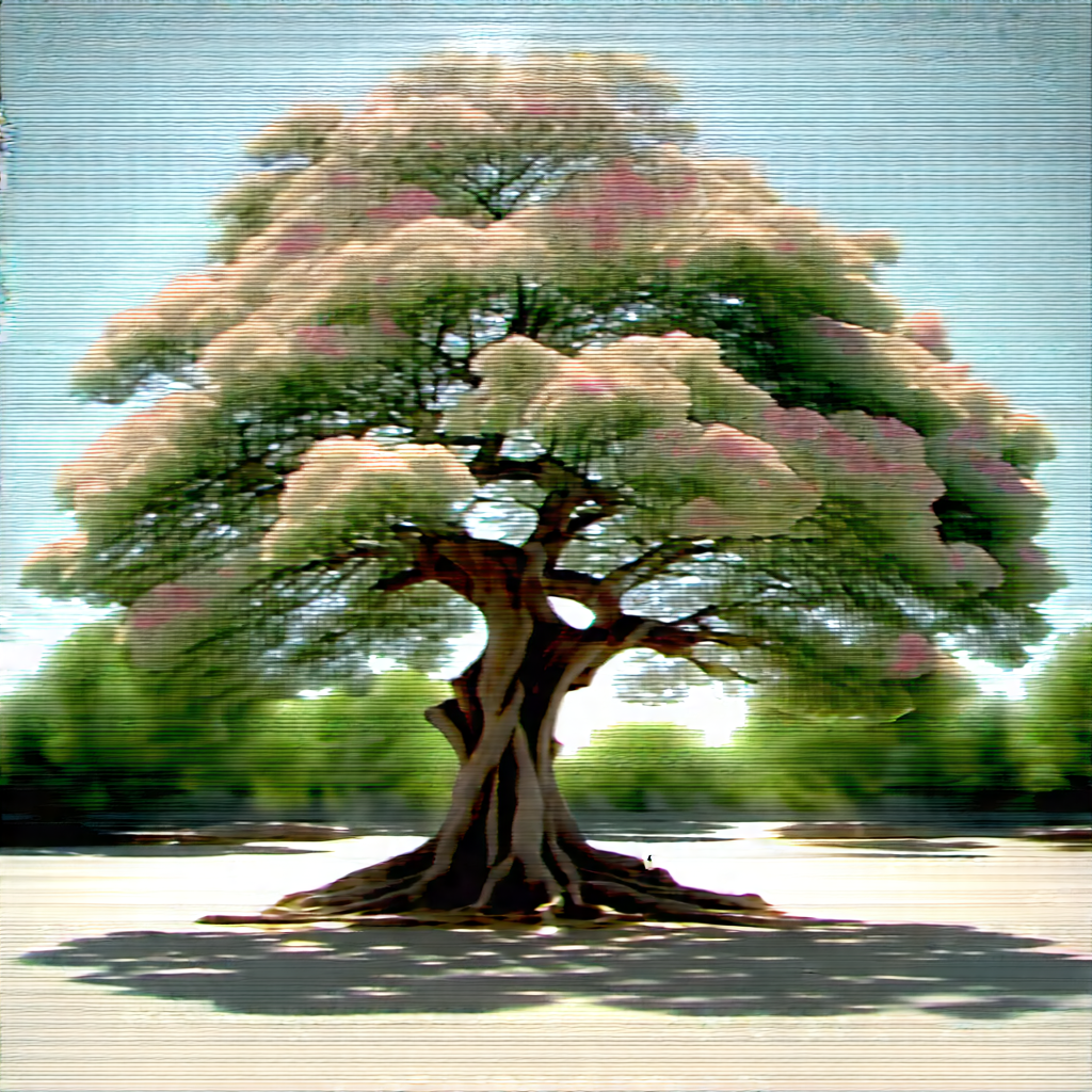 Nature Architectural Photography: Ancient tree in spring bloom