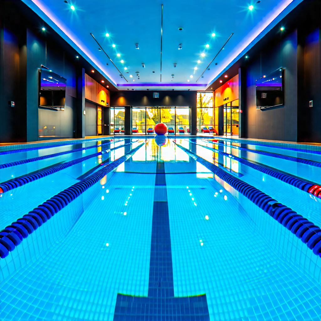 Lifestyle Hdr Photography: Swimming In Fitness Studio With Large Indoor