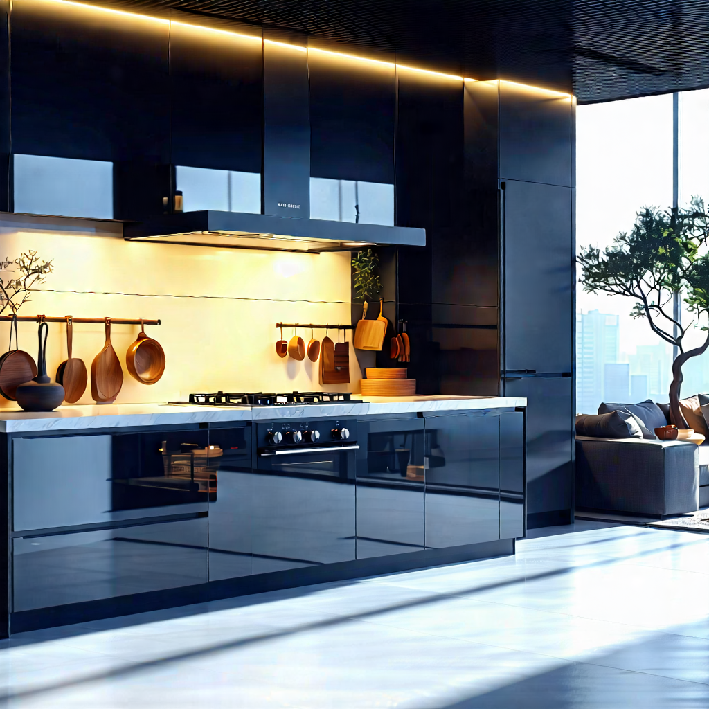Lifestyle Unreal Engine: Modern Kitchen With Comfortable Textiles With Large, Modern