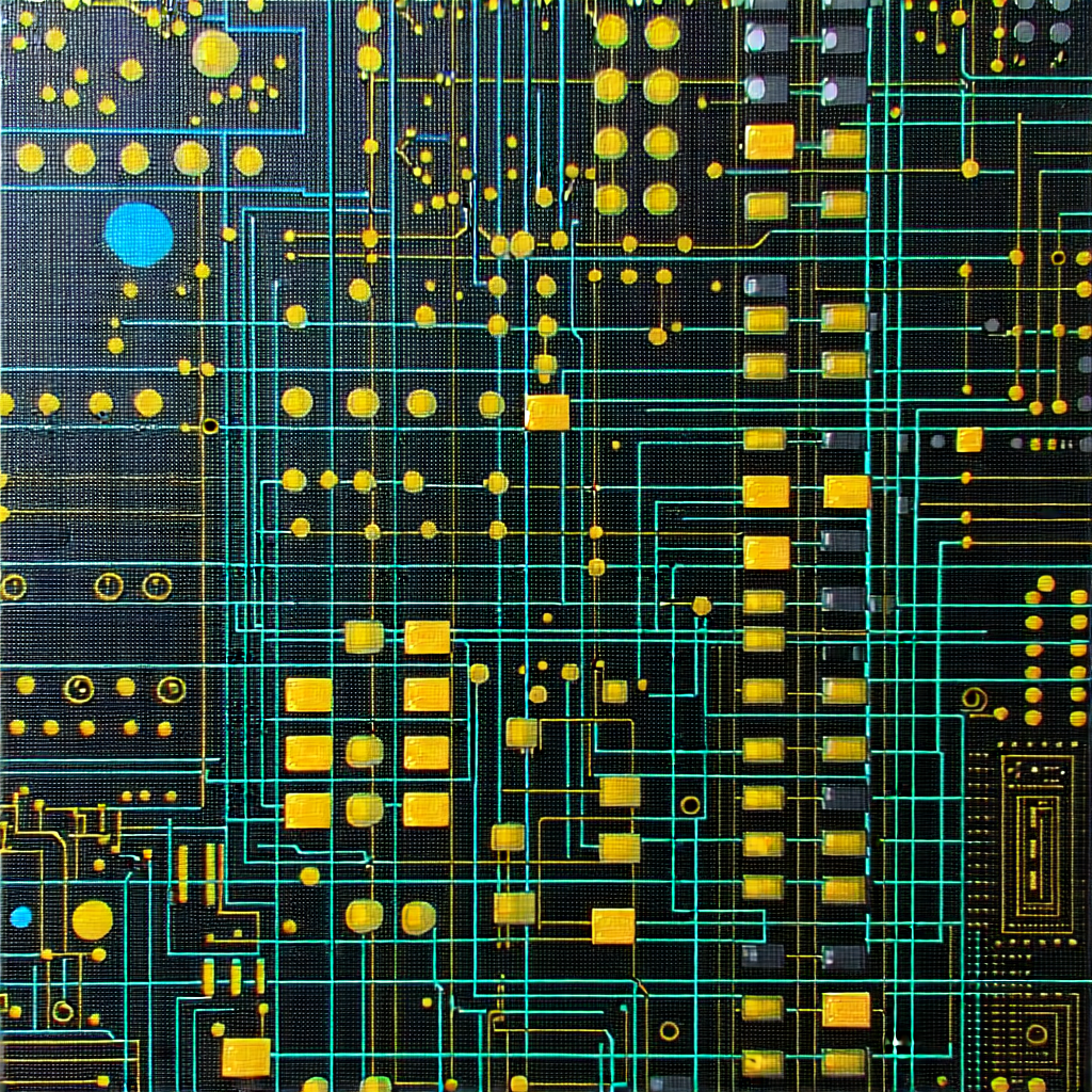 Tech Gouache Painting: Close-up of sensor array