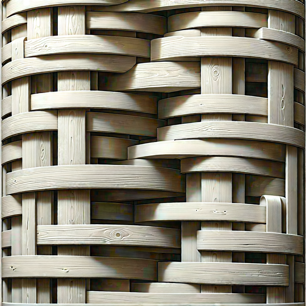 Abstract Lithograph: Woven forms