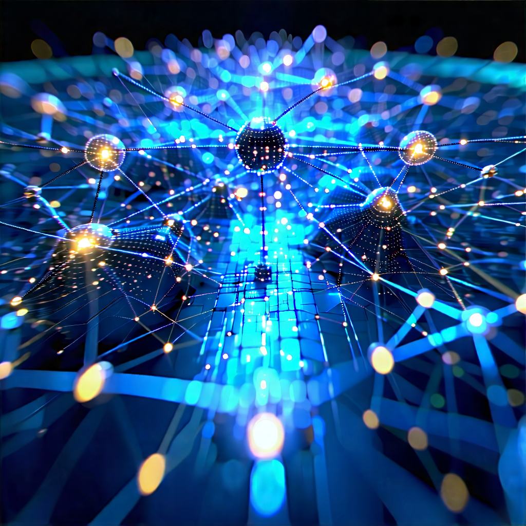 Tech Hdr Photography: Blockchain Network Visualization With Image, There