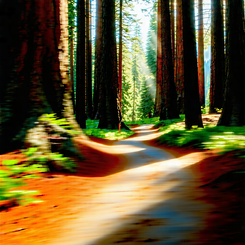 Nature Hdr Photography: Path Through Redwood (forest:1.33) With Forest Path