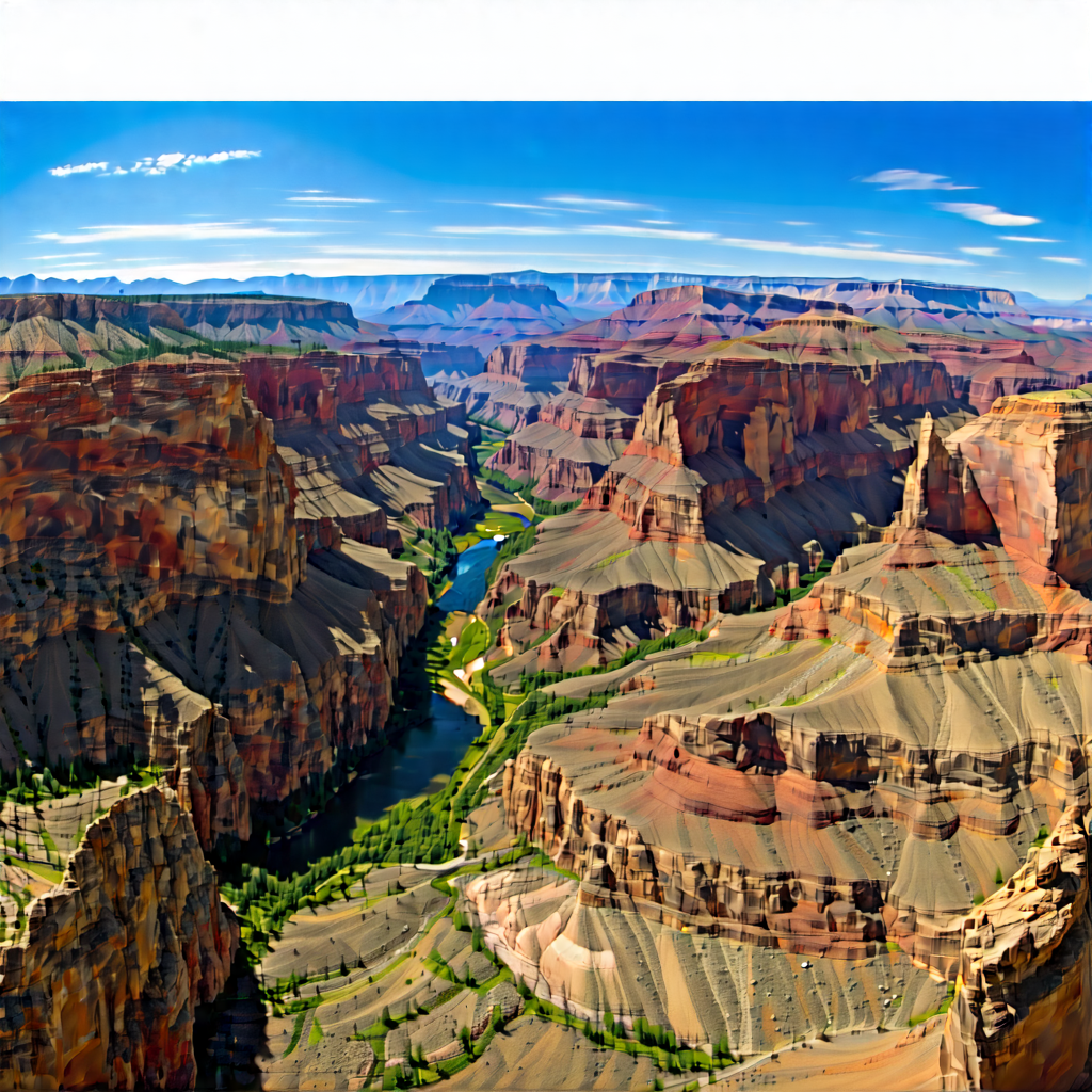 Nature Infographic Style: Aerial View Of Canyon System With Panoramic View
