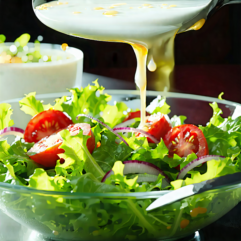 Lifestyle Editorial Photography: Fresh Salad Prepared With Artistic Presentation With Large Bowl