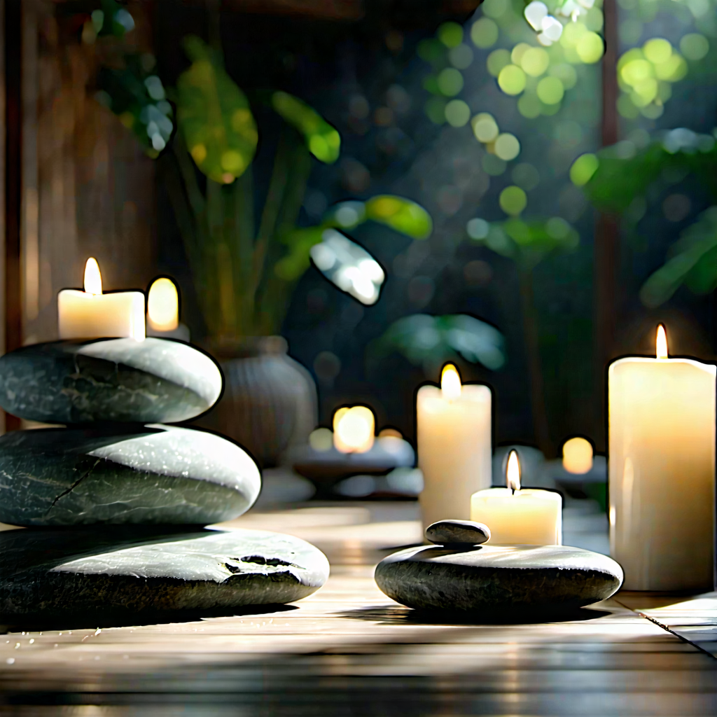 Lifestyle 3d Render: Wellness Scene With Natural (lighting:1.49) With Serene Scene