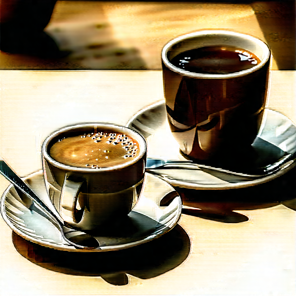 Lifestyle Pencil Sketch: Coffee With Friends With Colleagues With Image, There