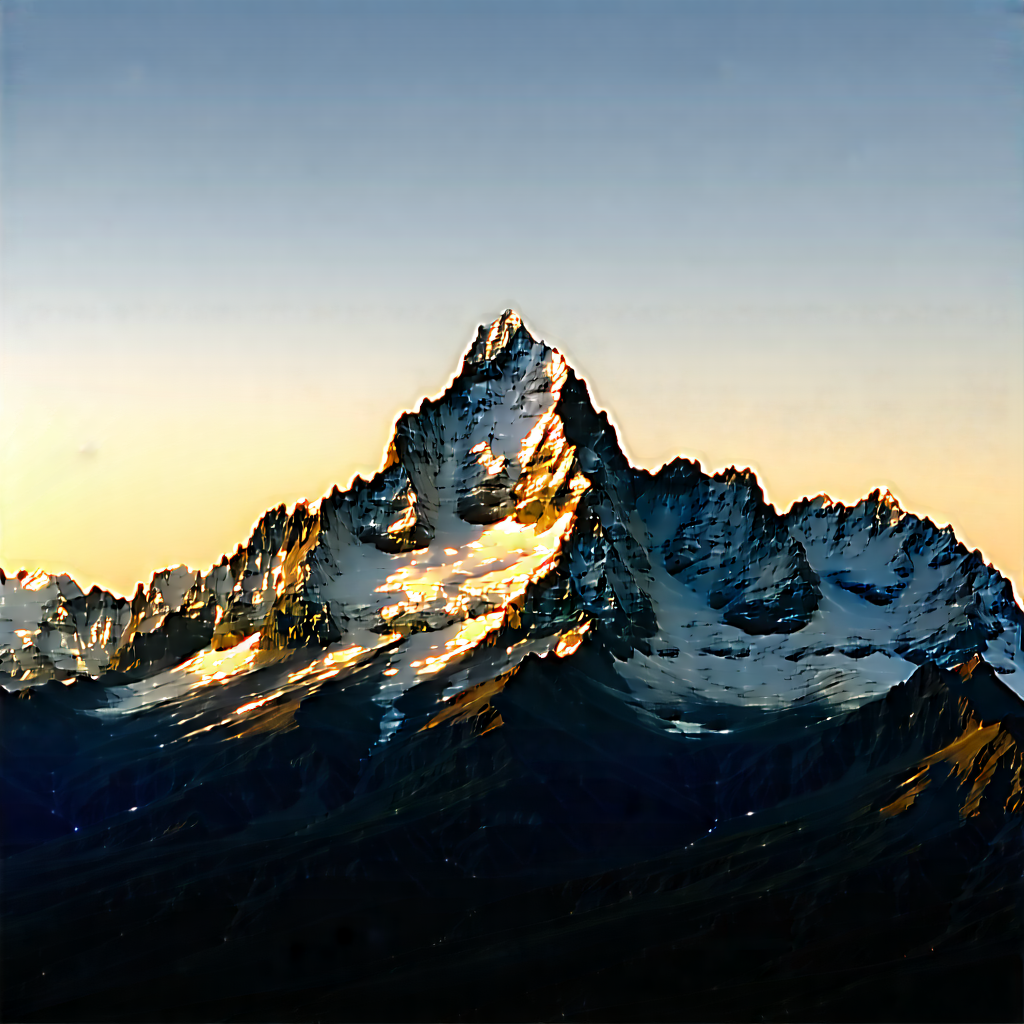 Nature Drone Photography: Mountain Range During Sunrise With Majestic Mountain