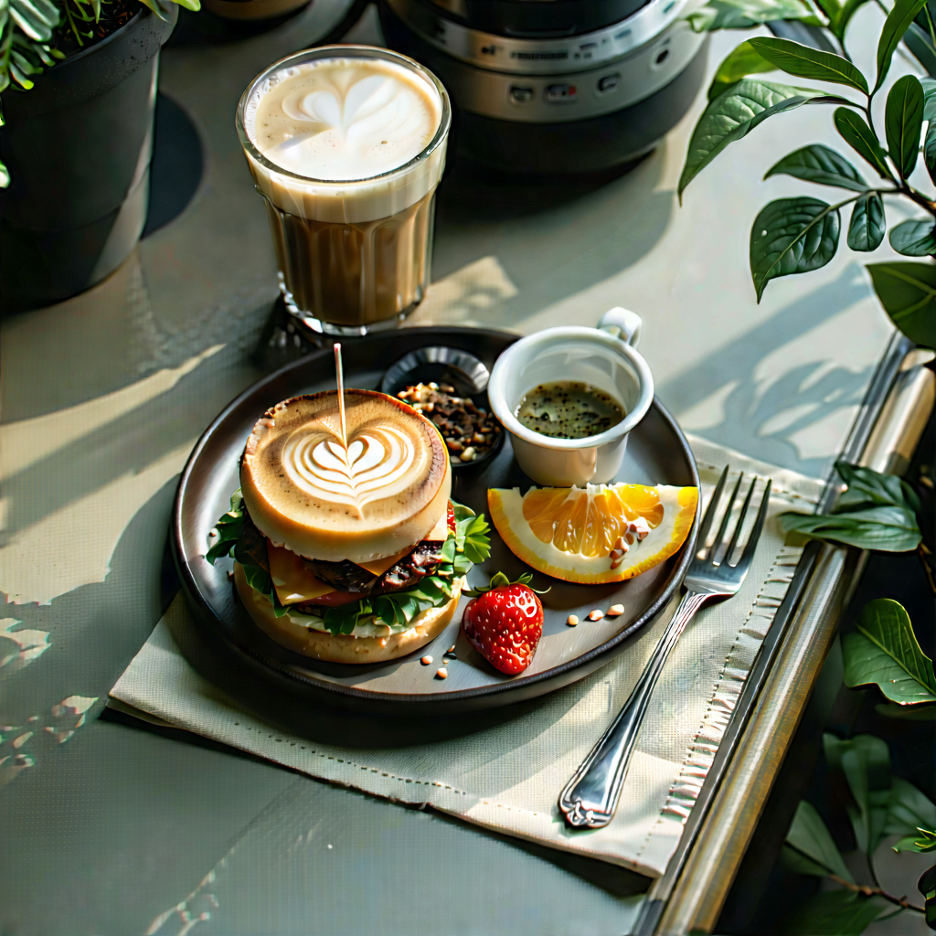 Urban Aerial Photography: Urban Cafe Culture Scene With Dining Table