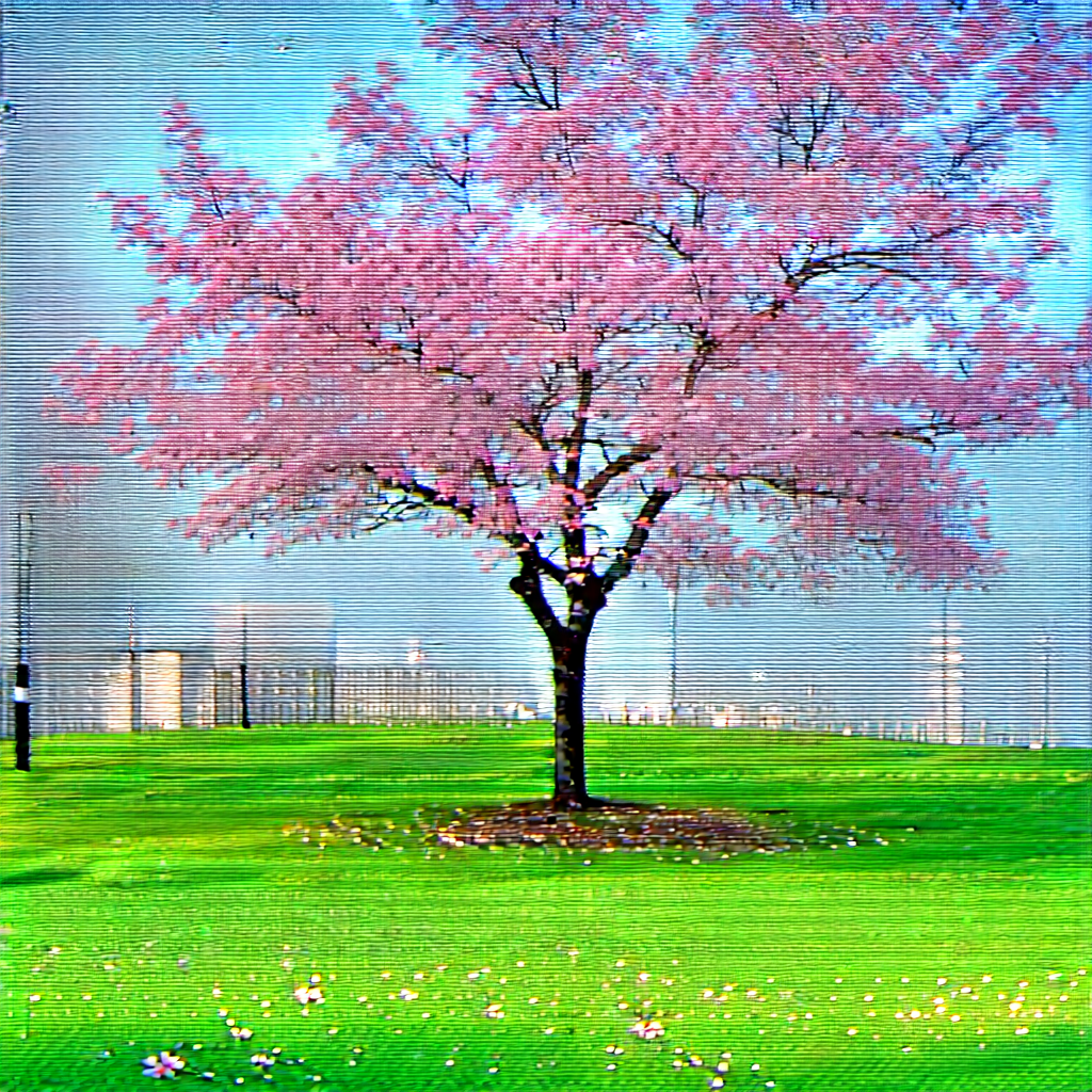 Nature Hdr Photography: Cherry Blossoms In Natural Setting With Beautiful Pink