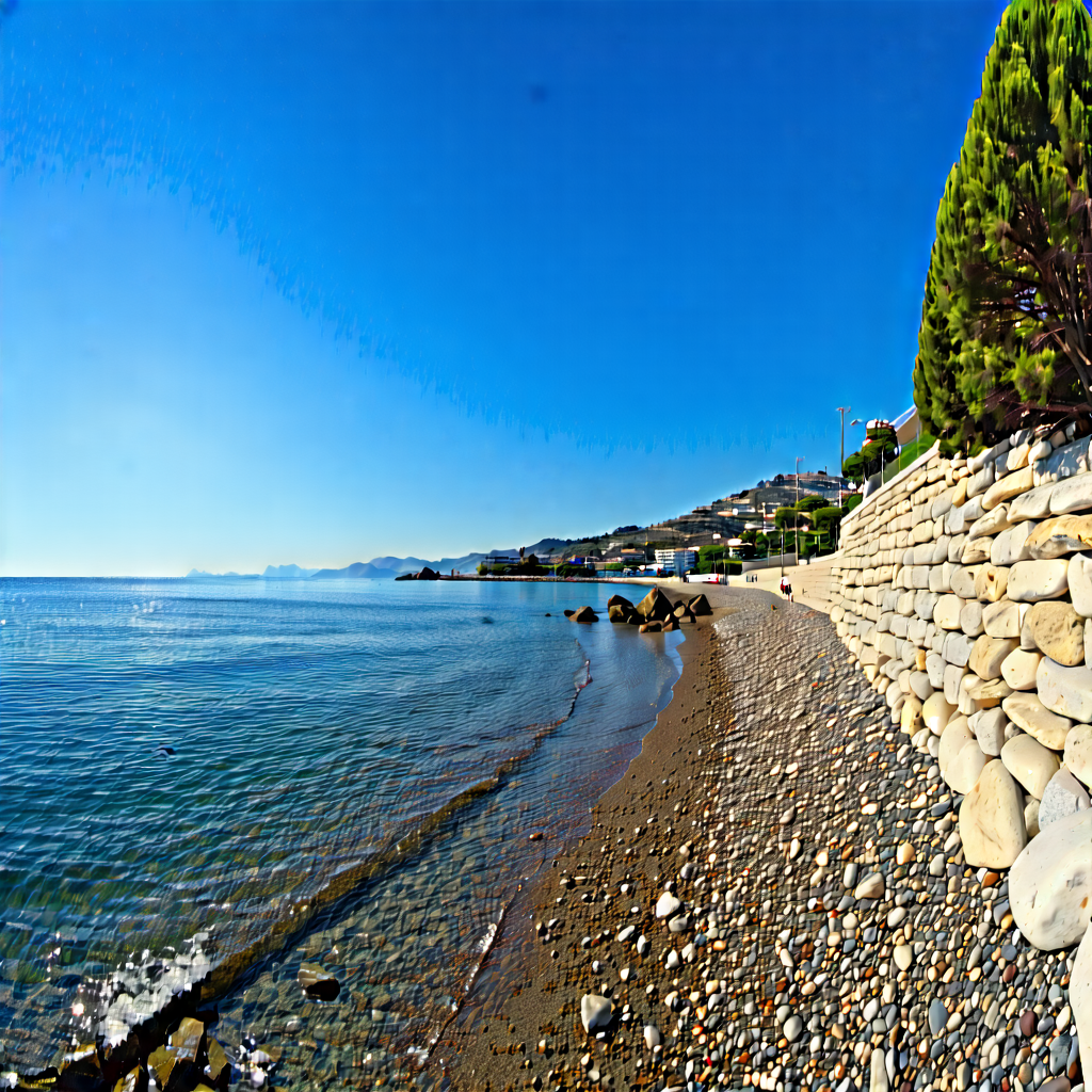 Nature Hdr Photography: Clear Sky Over Coastline With Beautiful Beach