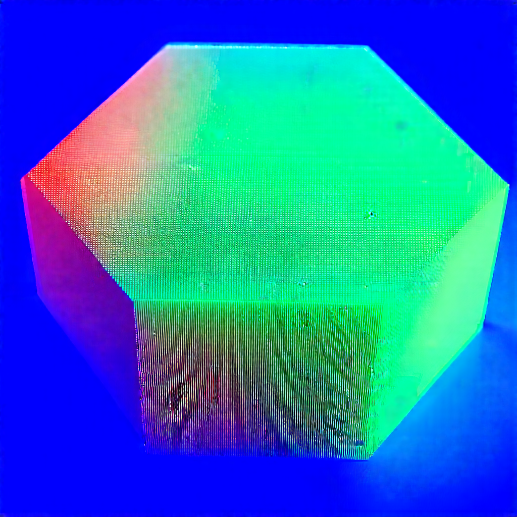 Tech Voxel Art: 3d Printer With Blue Light Glow With Blue Background
