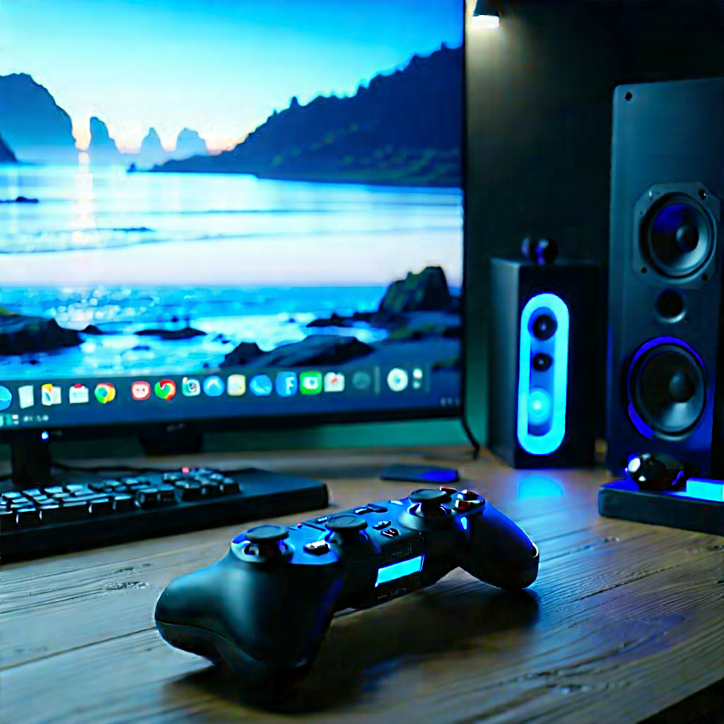Lifestyle Minimalist Design: Professional Enjoying Creative Hobby With Computer Monitor
