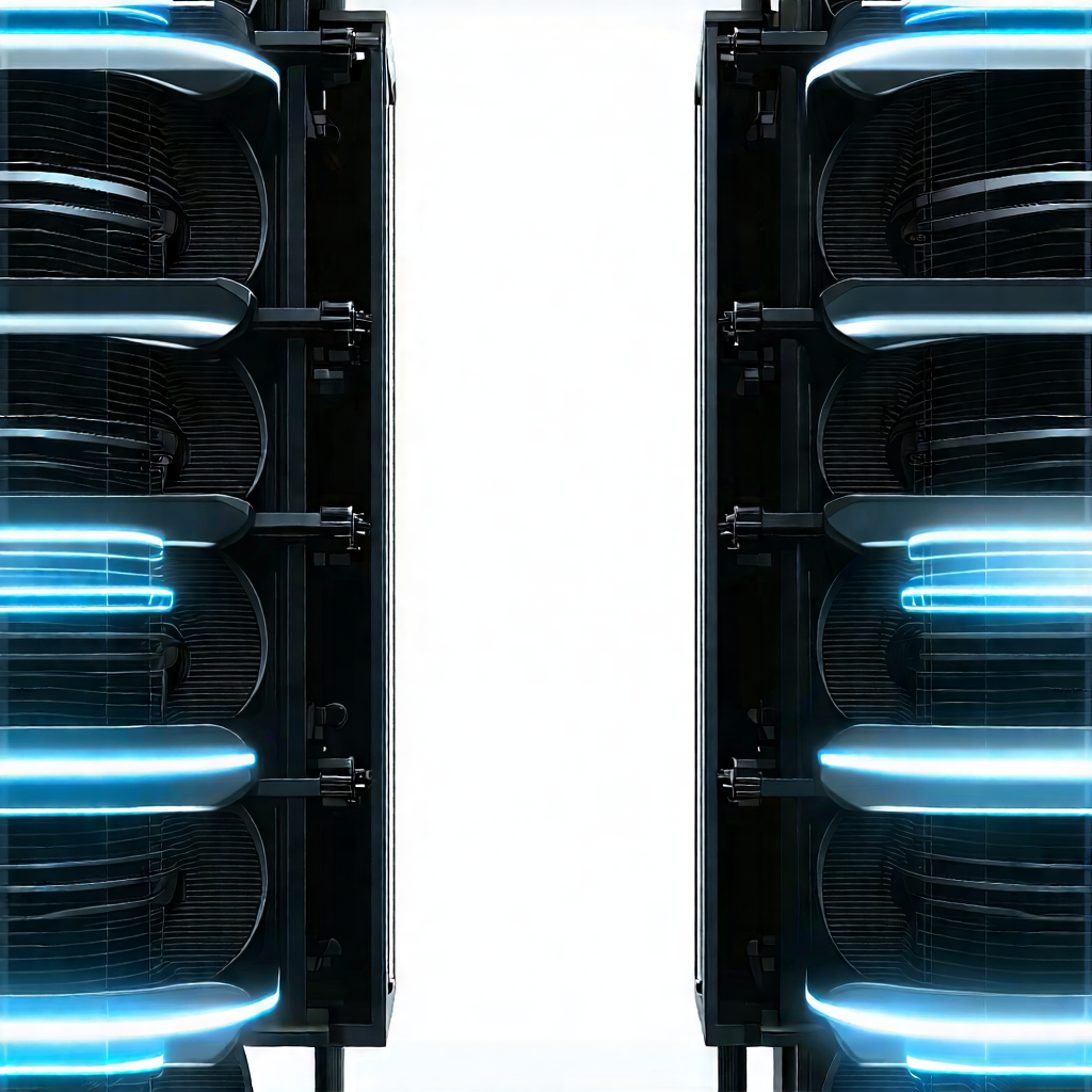Tech Graphic Design: Close-up of cooling system