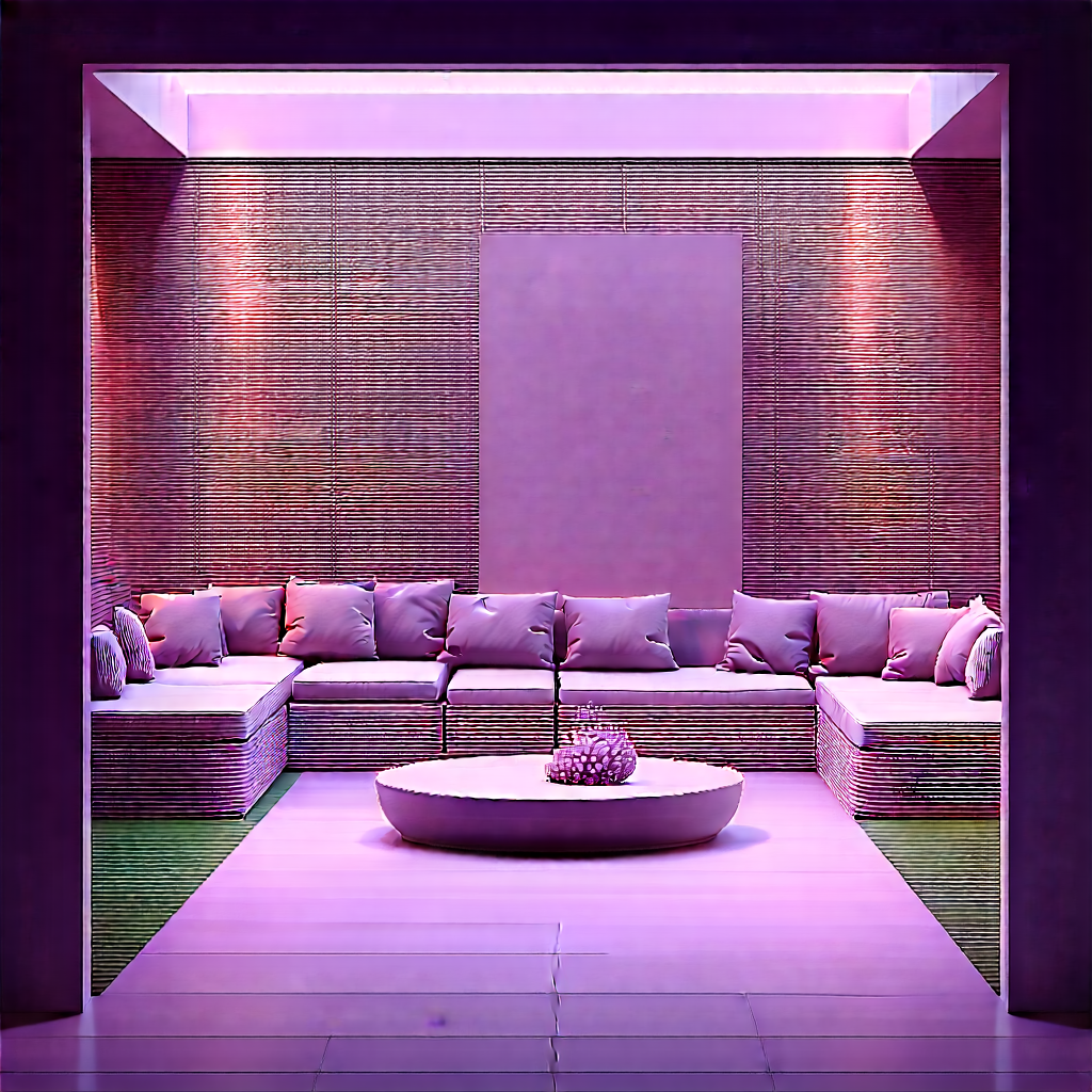 Lifestyle Professional Photography: Balcony Garden With (minimalist:1.25) Decor With Large, Well-lit
