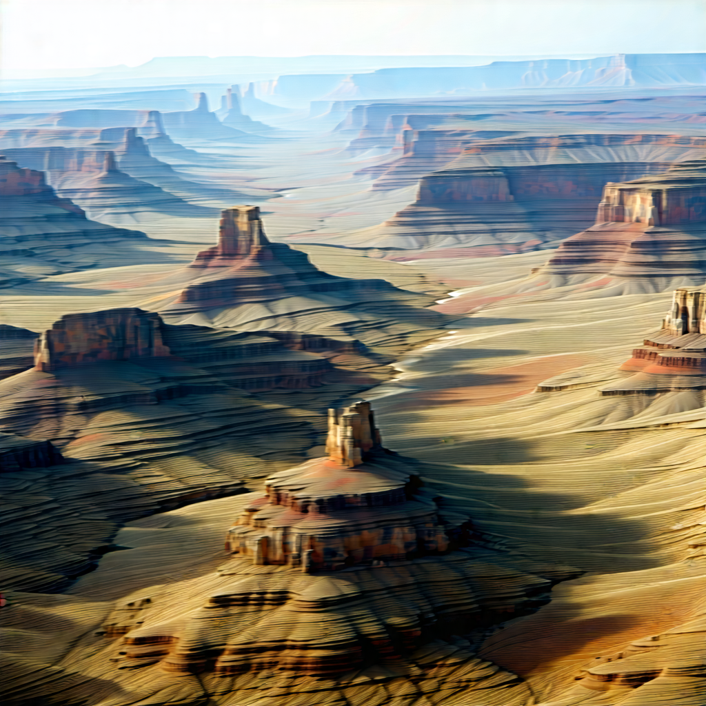 Nature Digital Illustration: Aerial View Of Canyon System With Breathtaking Landscape