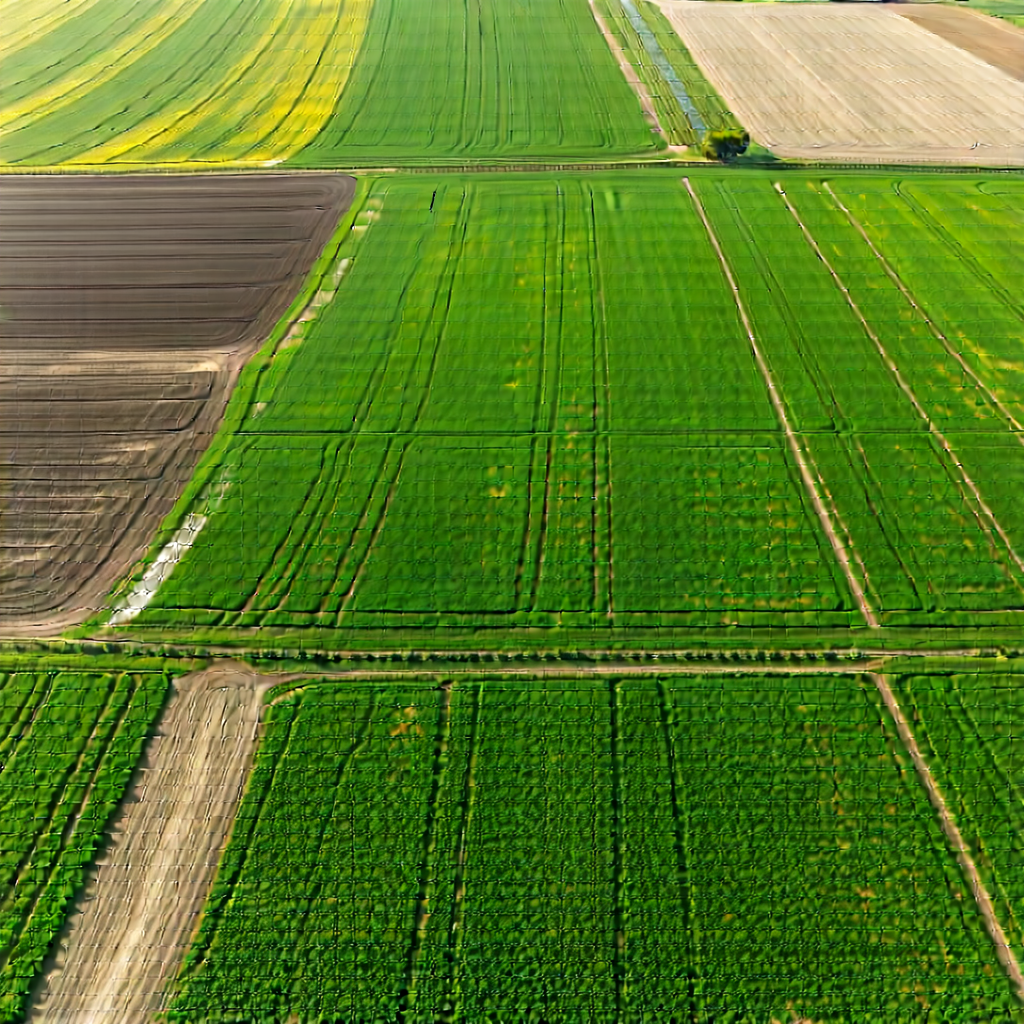 Nature Macro Photography: Aerial view of agricultural fields