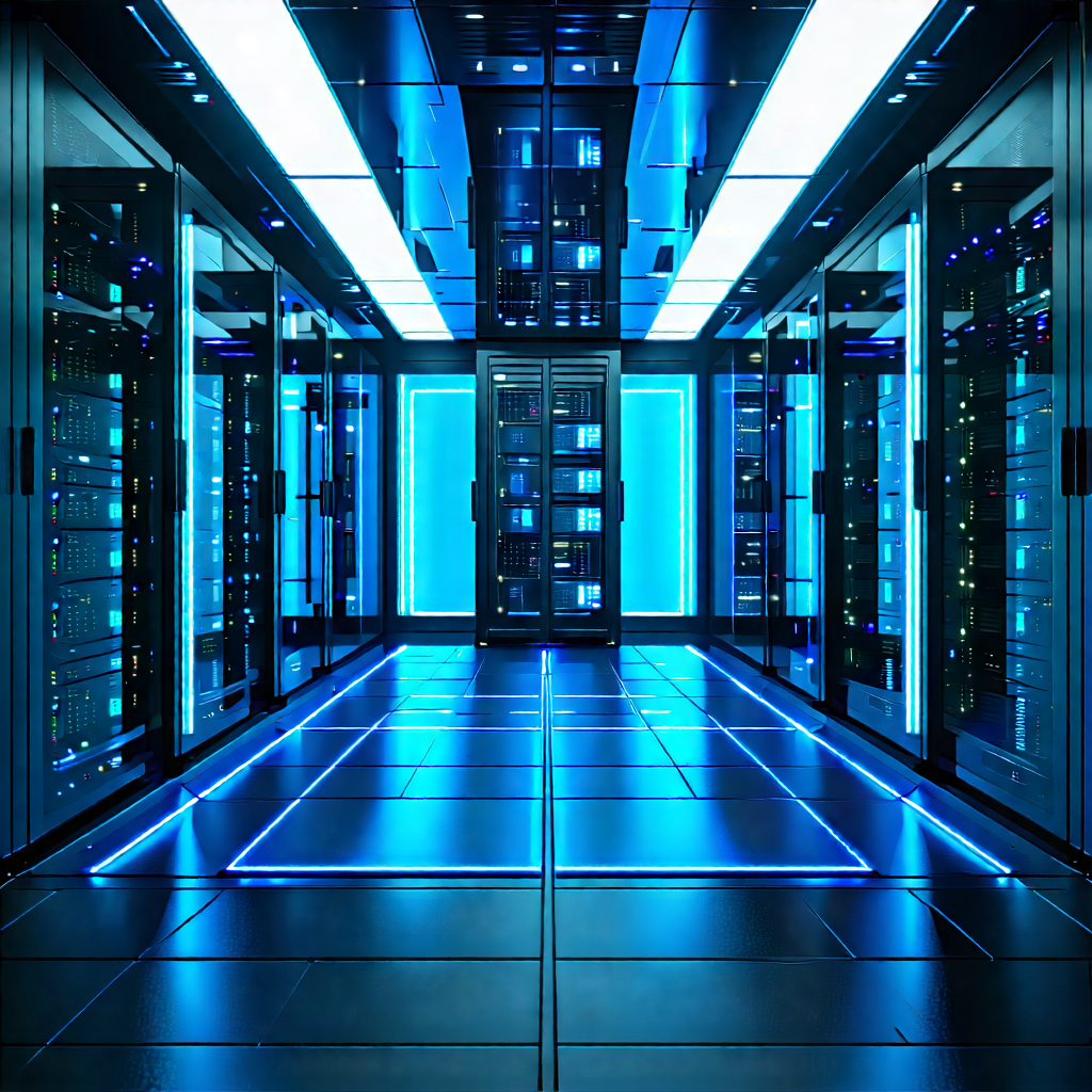 Tech Cinema 4d: (futuristic:1.43) Server Room With Image, There