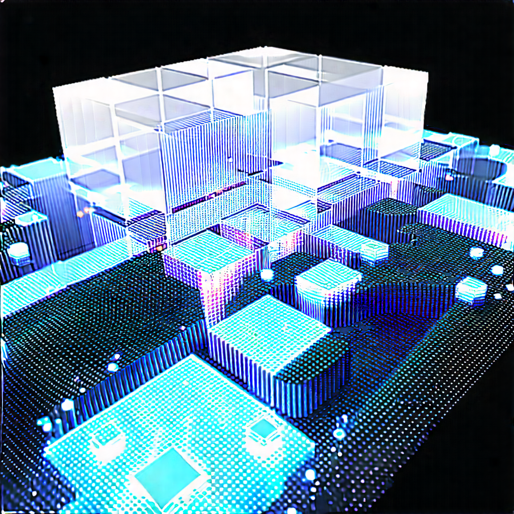 Tech Cinema 4d: Blockchain Network Visualization With Computer-generated Model