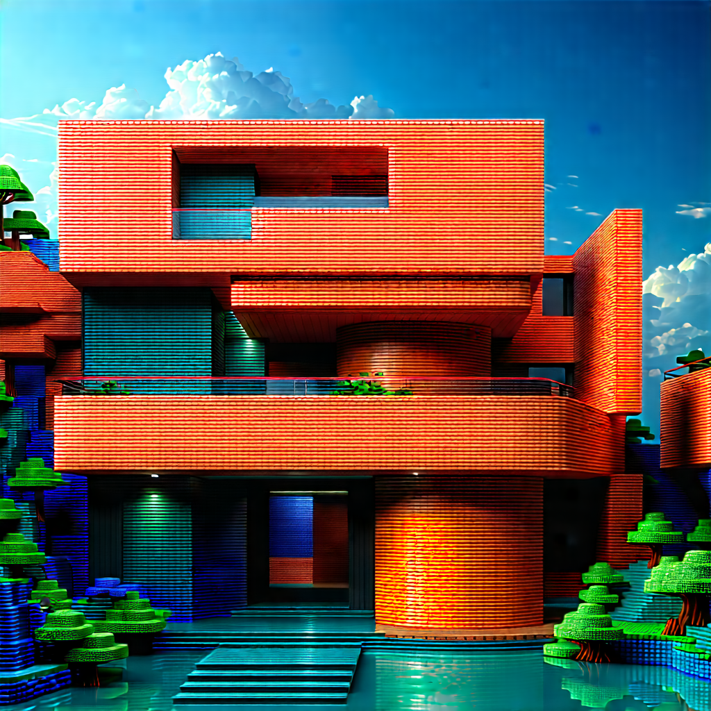 Nature Architectural Photography: Coral Reef In Autumn Colors With Computer-generated Model