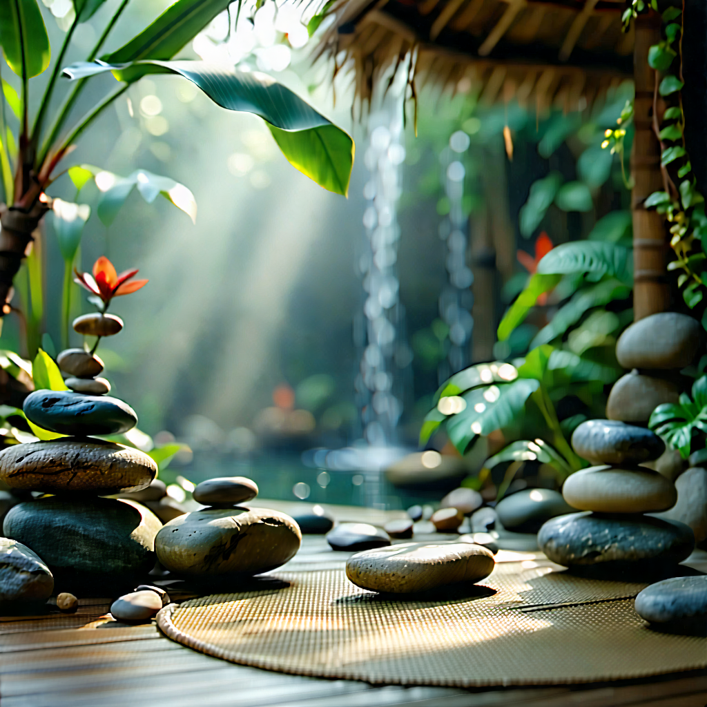 Lifestyle Tilt-shift Photography: Wellness Scene With Natural Lighting With Beautiful Garden