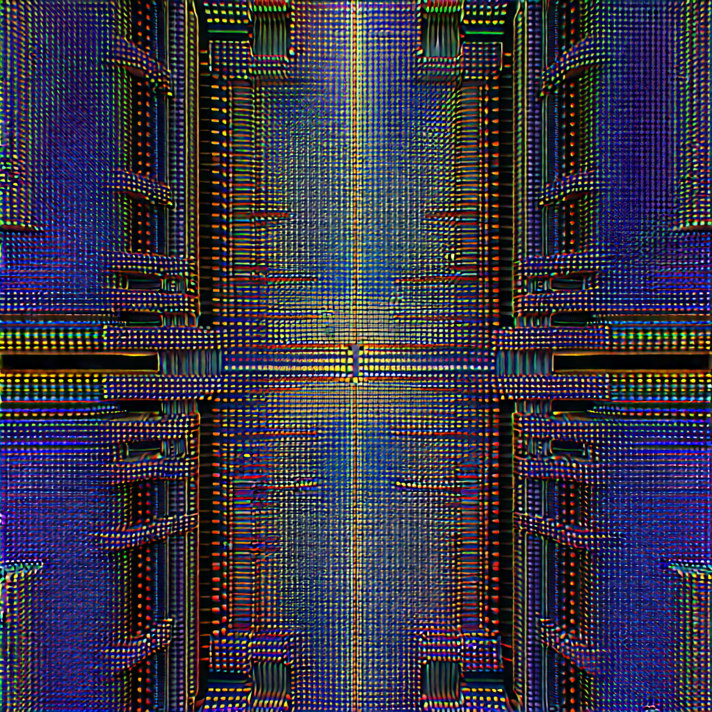 Abstract Hdr Photography: Fractal pattern with high-contrast color palette