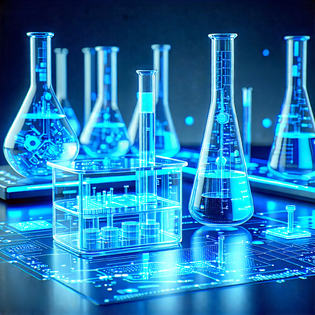 Tech Vector Art: Educational technology in (modern:1.5) laboratory