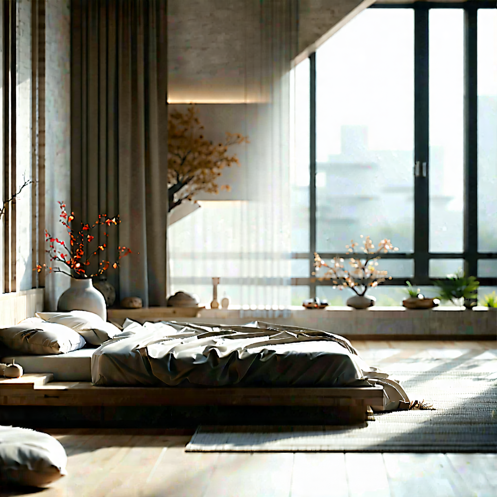 Lifestyle Tilt-shift Photography: Bedroom Sanctuary With Minimalist Decor With Large Bedroom
