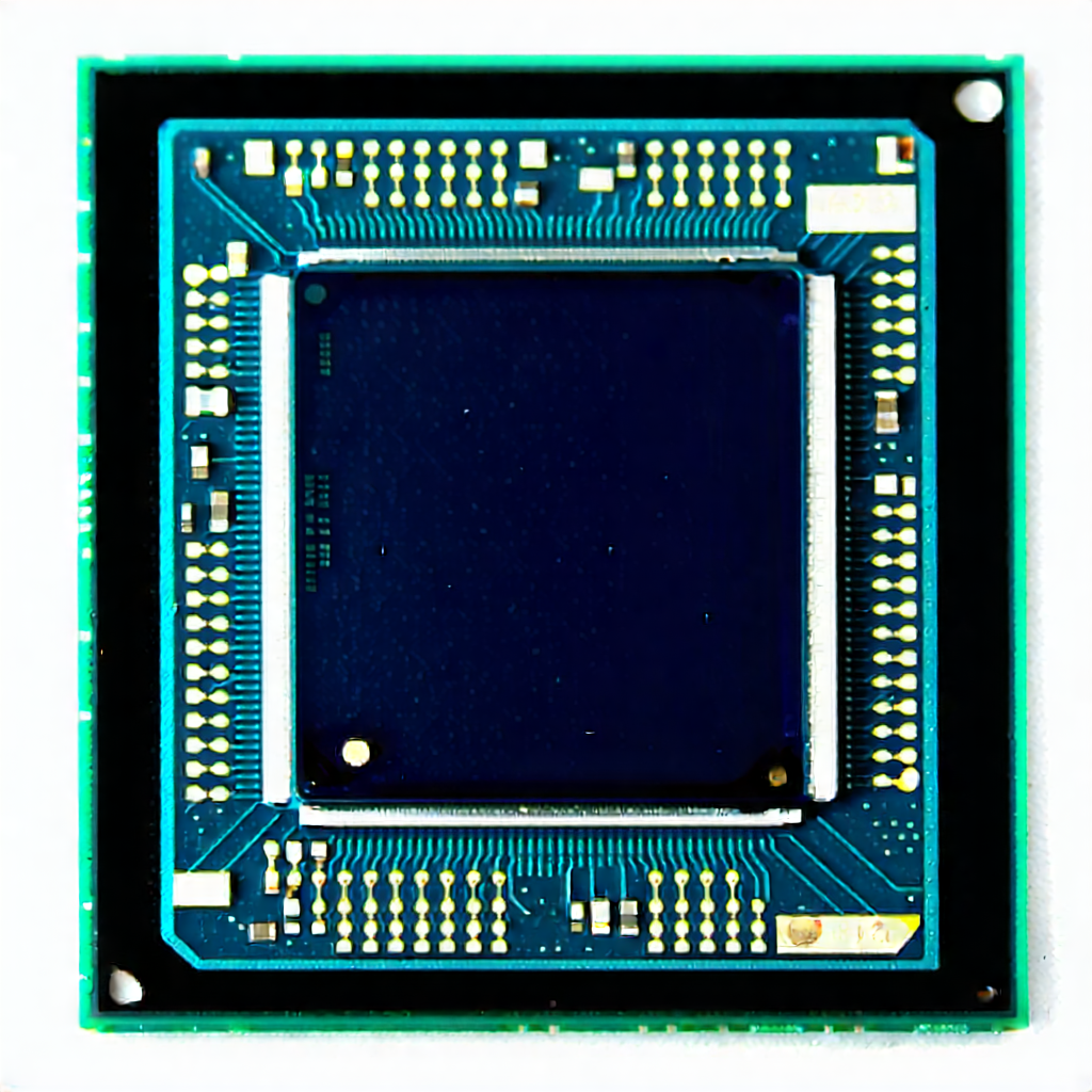 Tech Product Photography: Close-up of microprocessor